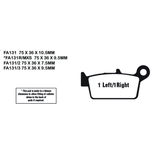 EBC EBC Brake Pads SFA131/2